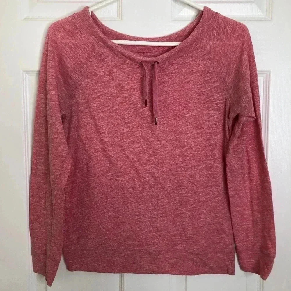 Joe Fresh Shirt Drawstring Neck Pink Size XS